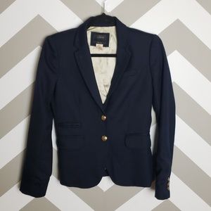 J. Crew Navy Schoolboy 28233 Blazer Size 0 $188